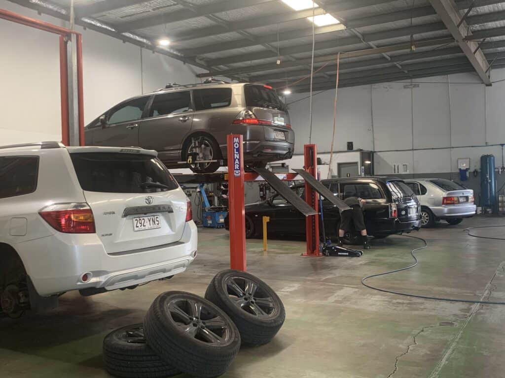Colman tyres garage full of cars
