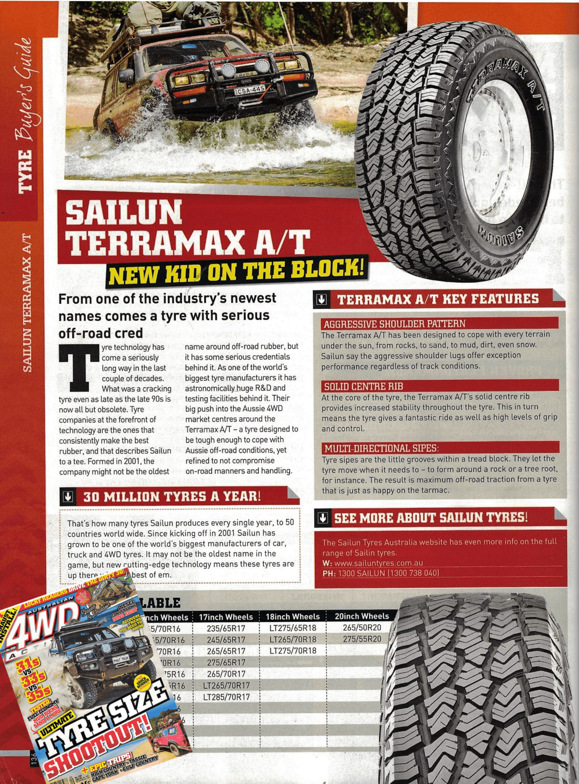 SAILUN TERRAMAX A/T Full Page Article - Coleman Tyres and Mechanical