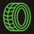 tyre rotations icon green