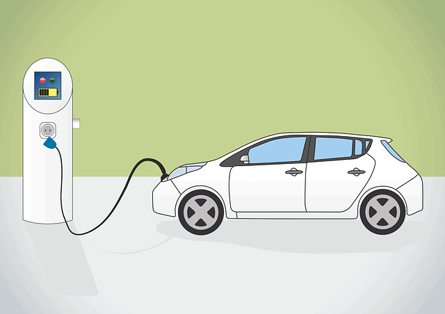 animation of an electric car charging